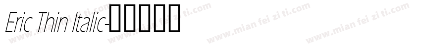 Eric Thin Italic字体转换